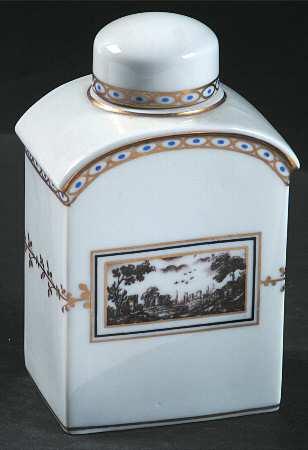 Fiesole (Italian Scene) Tea Caddy & Lid