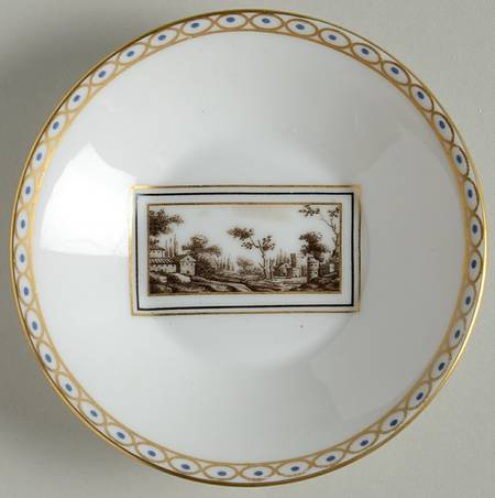 Fiesole (Italian Scene) Saucer for Flat Demitasse Cup