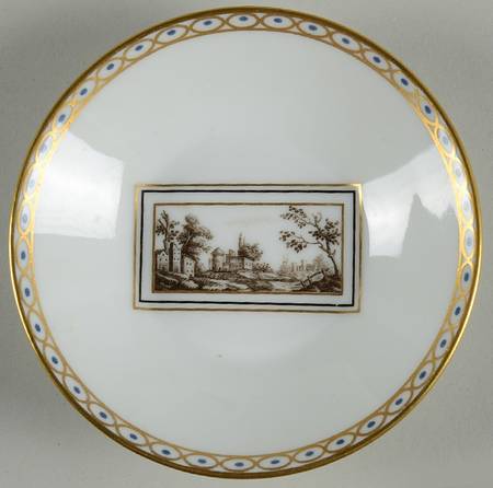 Fiesole (Italian Scene) Saucer for Flat Demitasse Cup