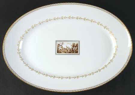 Fiesole (Italian Scene) 16" Oval Serving Platter
