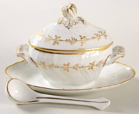 Firenze Mustard with Attached Underplate, Lid and Spoon