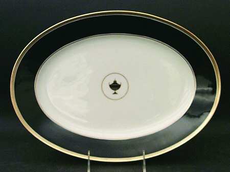 Impero Black 14" Oval Serving Platter