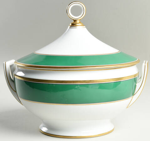 Impero Green Tureen &  Lid