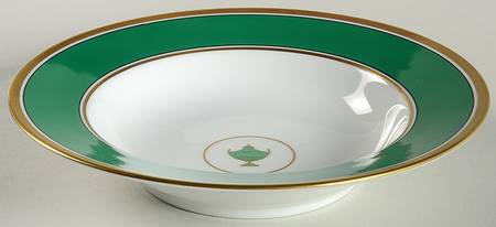 Impero Green Rim Soup Bowl