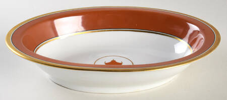 Impero Red 9" Oval Vegetable Bowl