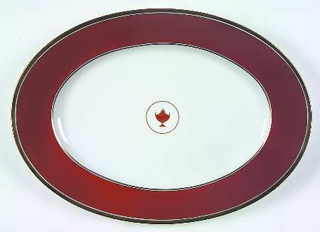 Impero Red 16" Oval Serving Platter
