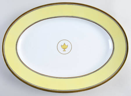Impero Yellow 16" Oval Serving Platter