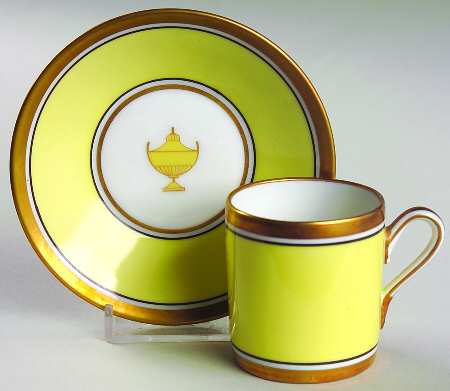 Impero Yellow Flat Demitasse Cup & Saucer Set