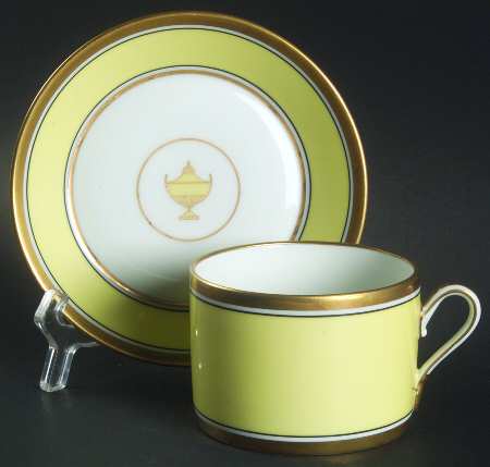 Impero Yellow Flat Cup & Saucer Set