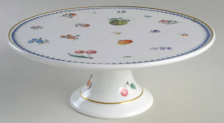 Italian Fruits (Antico Doccia) 10" Diameter Pedestal Cake Stand