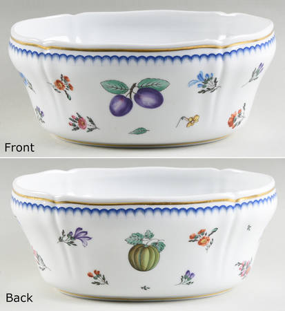 Italian Fruits (Antico Doccia) 9" Oval Vegetable Bowl