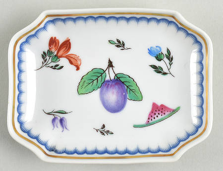 Italian Fruits (Antico Doccia) Silver Tray