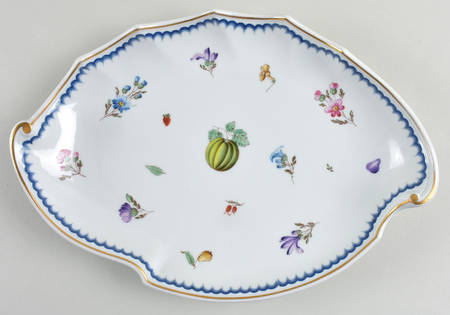 Italian Fruits (Antico Doccia) 12" Oval Flower Bowl