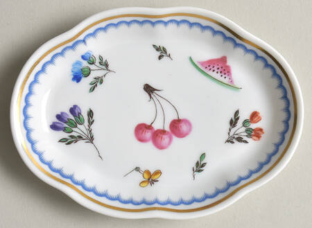 Italian Fruits (Antico Doccia) 4" Scalloped Tray