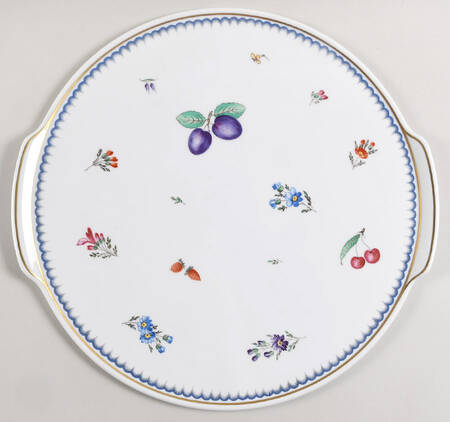 Italian Fruits (Antico Doccia) 13" Round Torte Plate