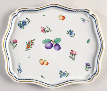 Italian Fruits (Antico Doccia) Rectangular Tray 11" by Ginori 1735