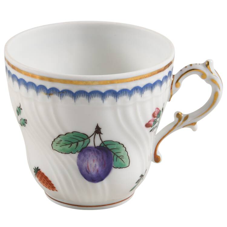 Italian Fruits (Antico Doccia) Flat Demitasse Cup