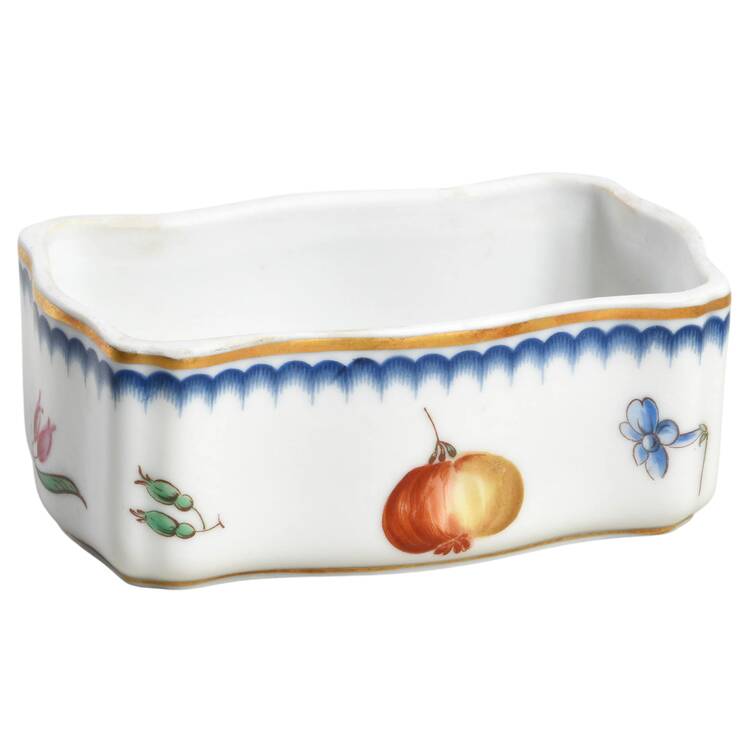 Italian Fruits (Antico Doccia) 4" Rectangular Box No Lid