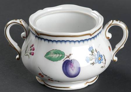 Italian Fruits (Antico Doccia) Oversize Sugar Bowl-No Lid