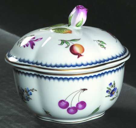 Italian Fruits (Antico Doccia) Oval Box & Lid