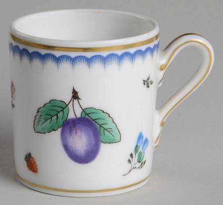 Italian Fruits (Antico Doccia) Flat Demitasse Cup