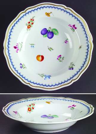 Italian Fruits (Antico Doccia) Rim Soup Bowl