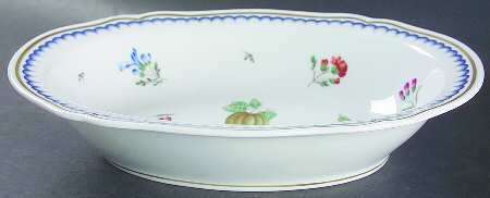 Italian Fruits (Antico Doccia) 10" Oval Vegetable Bowl