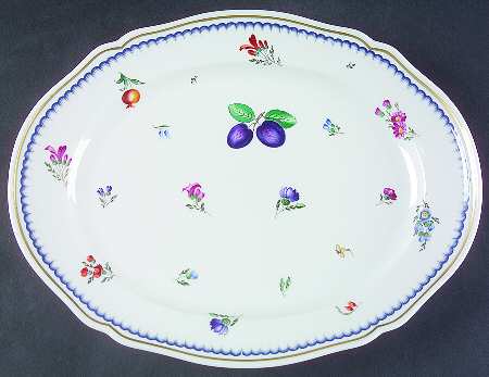 Italian Fruits (Antico Doccia) 13" Oval Serving Platter