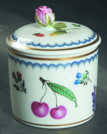 Italian Fruits (Antico Doccia) 2" Round Box & Lid