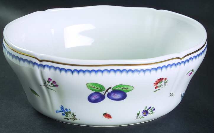 Italian Fruits (Antico Doccia) 10" Oval Vegetable Bowl