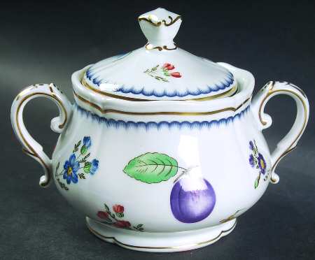 Italian Fruits (Antico Doccia) Oversize Sugar Bowl & Lid