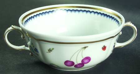 Italian Fruits (Antico Doccia) Flat Cream Soup Bowl