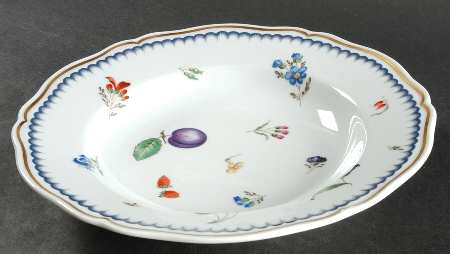Italian Fruits (Antico Doccia) Large Rim Soup Bowl