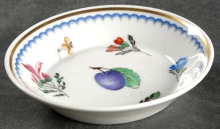 Italian Fruits (Antico Doccia) Saucer for Flat Demitasse Cup