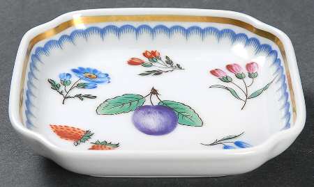 Italian Fruits (Antico Doccia) 3" Square Nut Dish