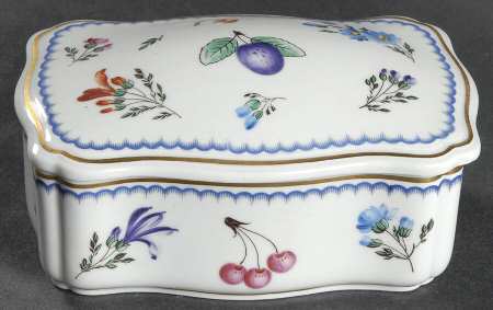 Italian Fruits (Antico Doccia) 5" Rectangular Box W/Lid