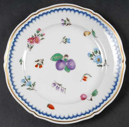 Italian Fruits (Antico Doccia) Dessert/Pie Plate