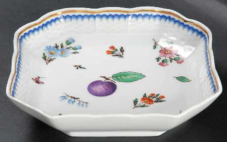 Italian Fruits (Antico Doccia) 6" Square Tray