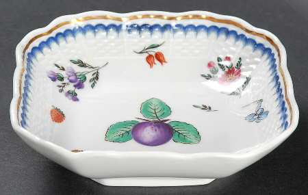 Italian Fruits (Antico Doccia) 4" Square Tray