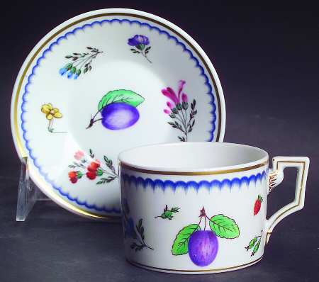 Italian Fruit (Impero) Flat Cup & Saucer Set