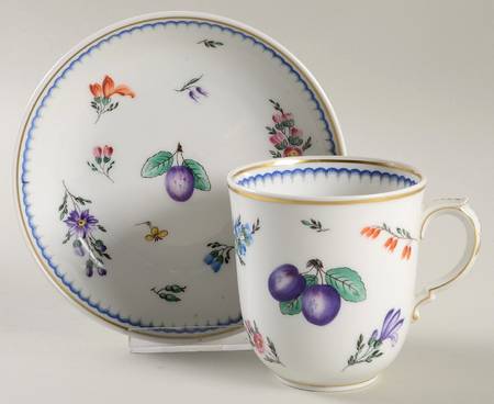 Italian Fruit (Impero) Flat Cup & Saucer Set