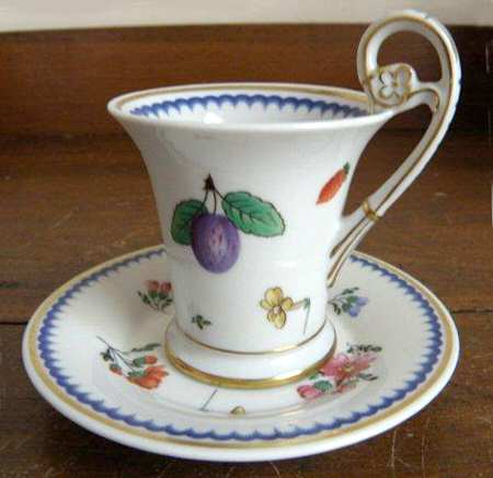 Italian Fruit (Impero) Footed Demitasse Cup & Saucer Set