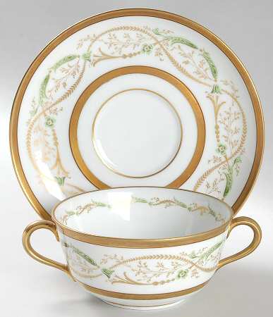 La Scala Flat Cream Soup Bowl & Saucer Set by Ginori 1735