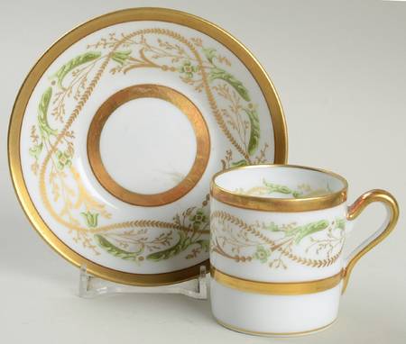 La Scala Flat Demitasse Cup & Saucer Set by Ginori 1735
