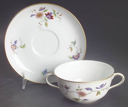 Oriente Flat Cream Soup Bowl & Saucer Set