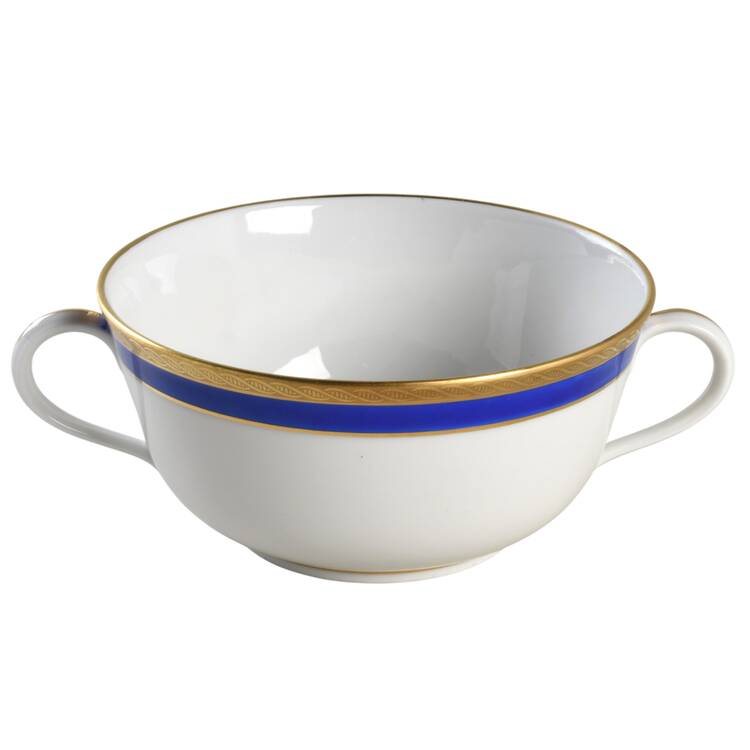 Palermo Blue Flat Cream Soup Bowl