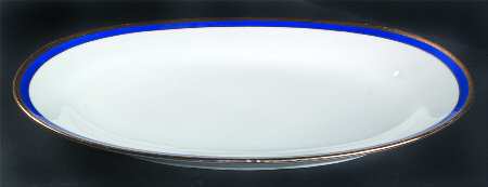 Palermo Blue 14" Oval Serving Platter