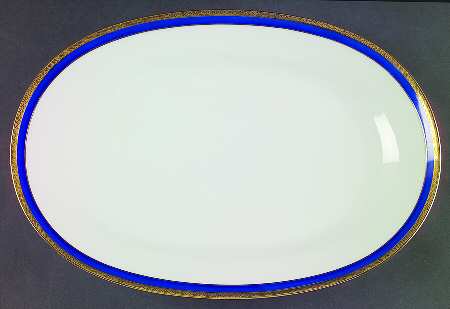 Palermo Blue 13" Oval Serving Platter