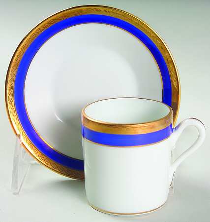 Palermo Blue Flat Demitasse Cup & Saucer Set