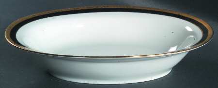 Palermo Black 9" Oval Vegetable Bowl